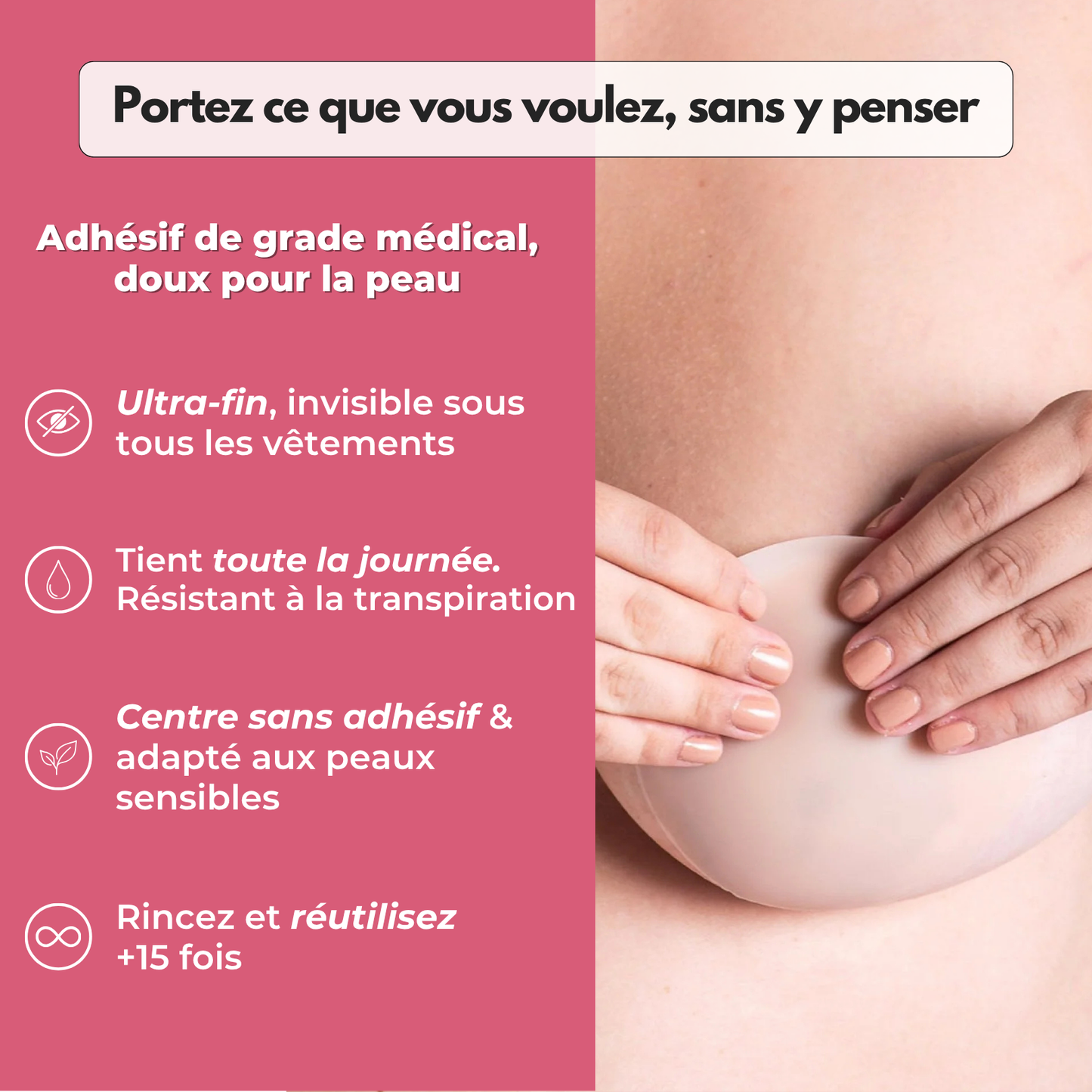 FreeSkin® - Cache-tétons adhésif